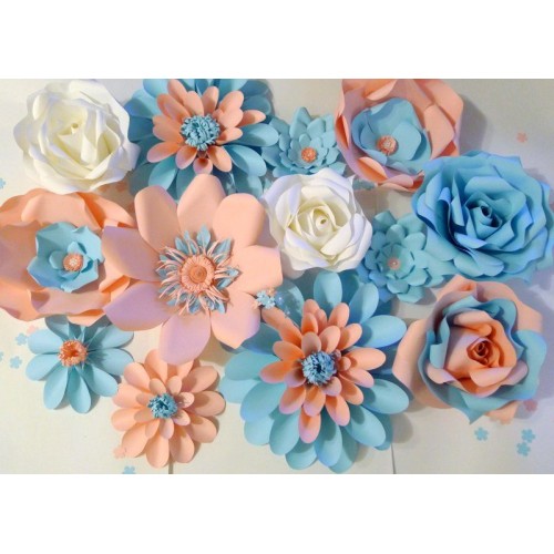 Бумажные цветы для оформления "Бриз"